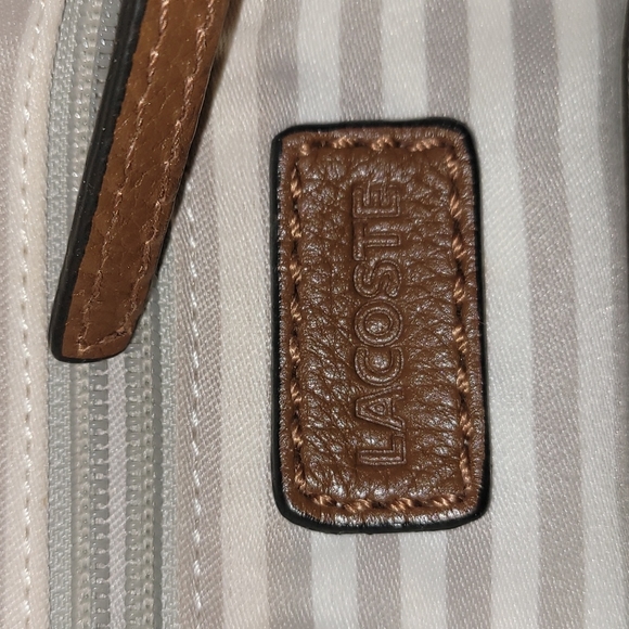 Lacoste Leather Satchel Handbag - Picture 4 of 9